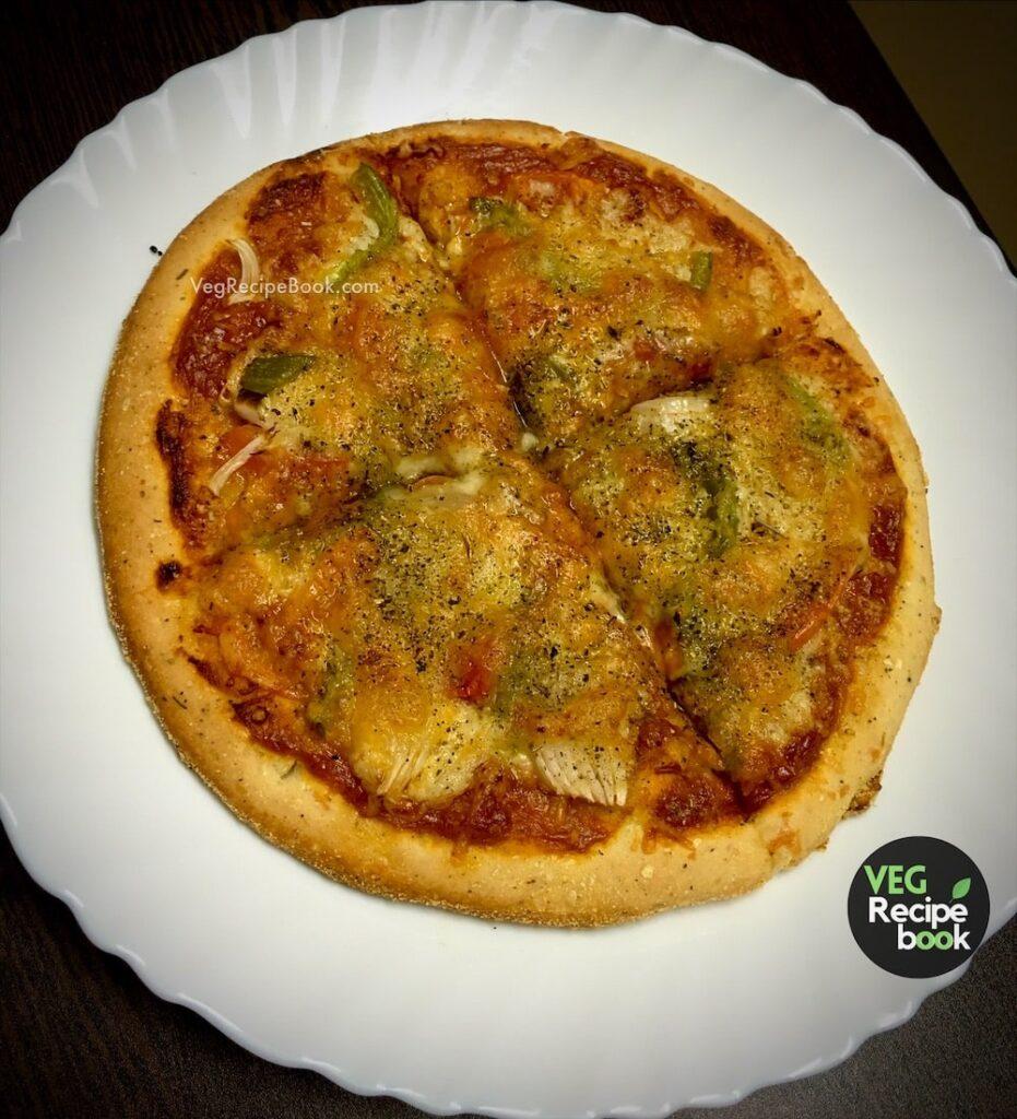 डोमिनोस वेज पिज़्ज़ा रेसिपी | Dominos Veg Pizza Recipe in Hindi | Vegetable Pizza Recipe in Hindi