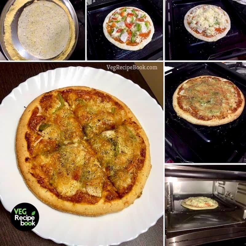 डोमिनोस वेज पिज़्ज़ा रेसिपी | Dominos Veg Pizza Recipe in Hindi | Vegetable Pizza Recipe in Hindi