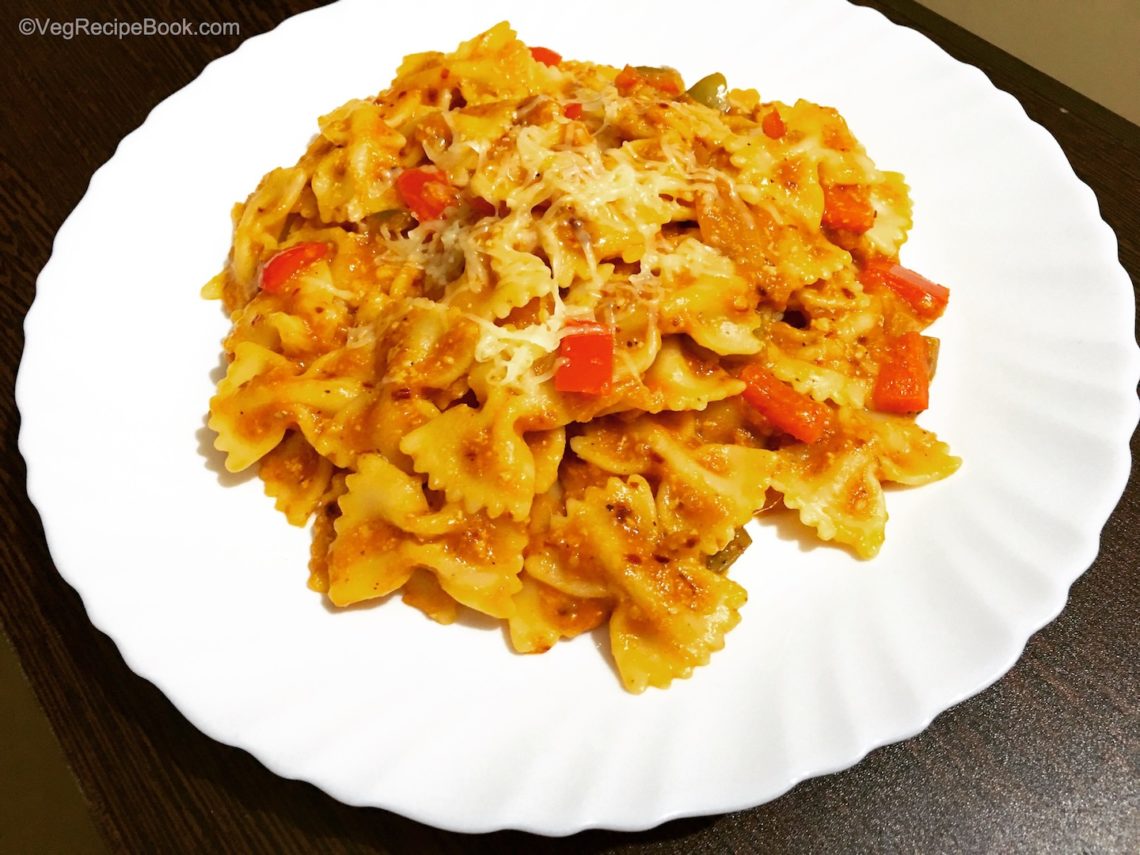 red sauce pasta recipe | pasta in red sauce recipe | veg pasta recipe