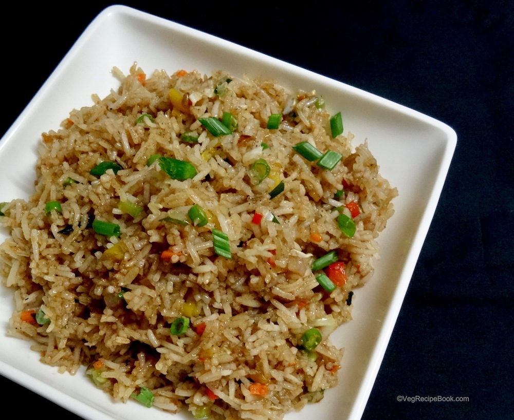 veg fried rice recipe | indo chinese style fried rice recipe | how to make vegetable fried rice
