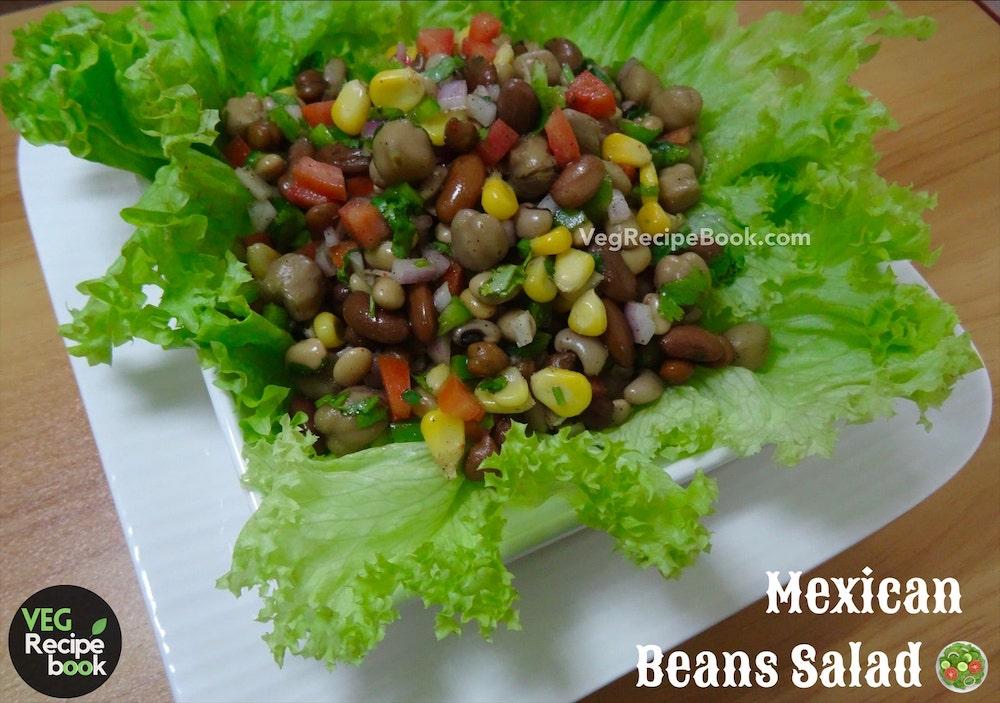 Mexican Bean Salad Recipe | Mixed bean salad Recipe | 5 Bean Salad Recipe | High Protein Salad Recipe