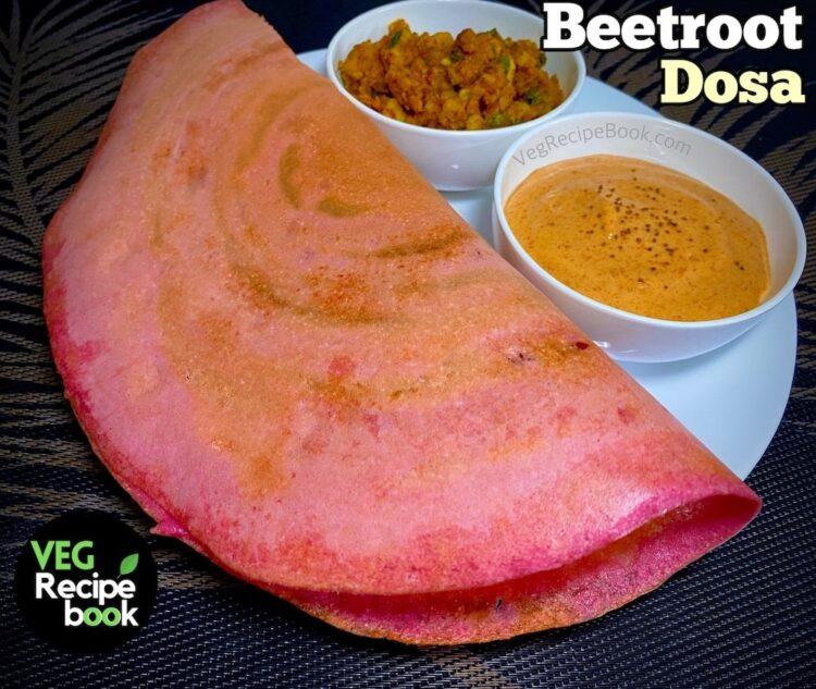 beetroot dosa recipe | pink dosa recipe | how to make crispy beet dosa | healthy paper dosa recipe