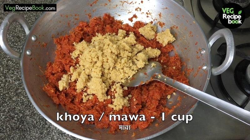 carrot halwa with khoya mawa