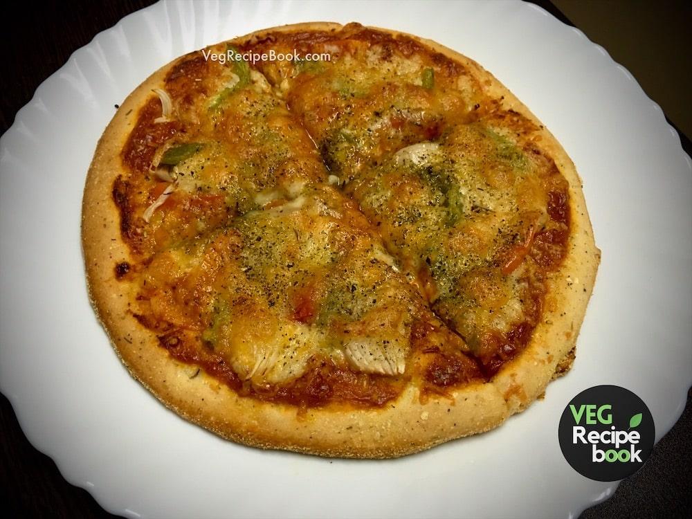 Dominos Veg Pizza Recipe | How to make Veg Pizza at Home | Vegetable Pizza Recipe