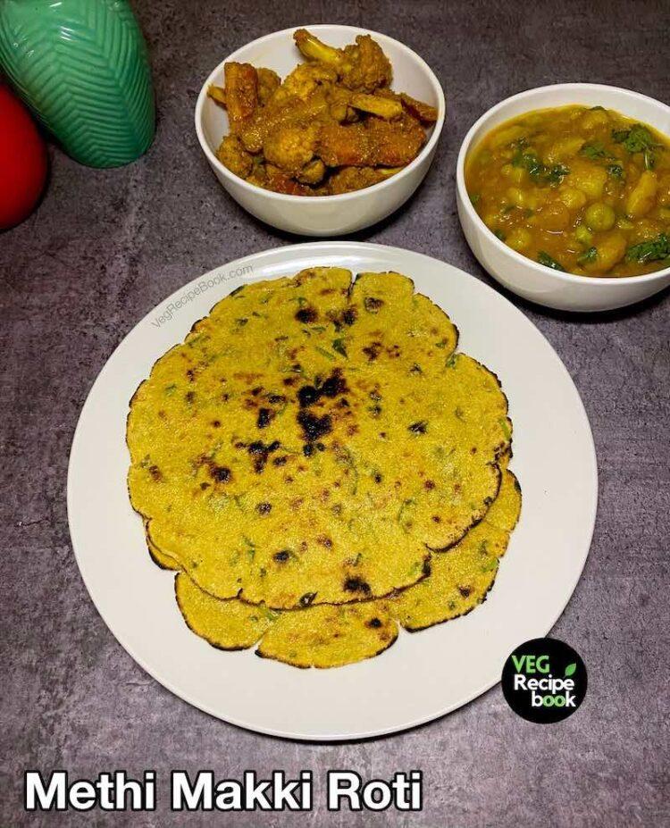 Methi Makki Roti Recipe | Healthy Makai Chapati Recipe | Punjabi Methi Makki di Roti