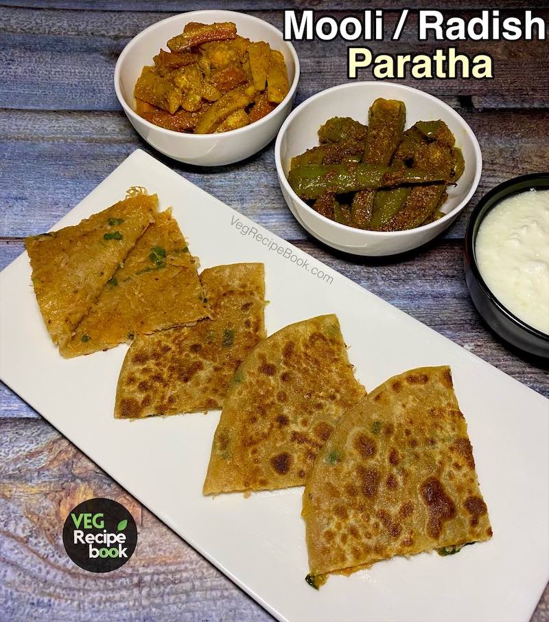 Mooli Paratha Recipe | Radish Paratha Recipe | How to make mooli paratha | Radish Stuffed Flatbread Recipe
